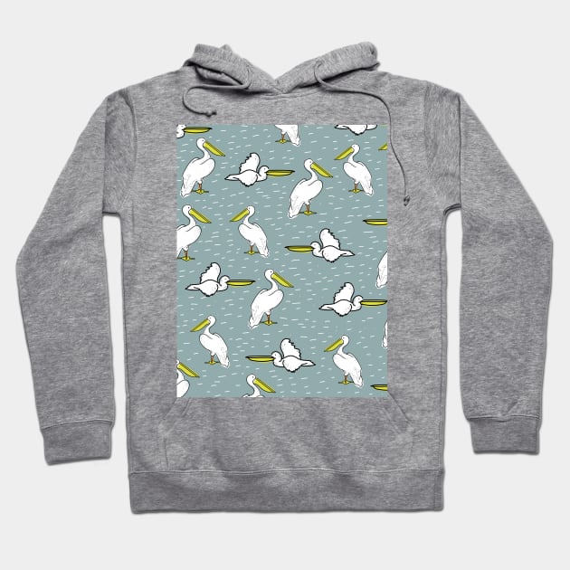 Pelican birds Hoodie by nickemporium1